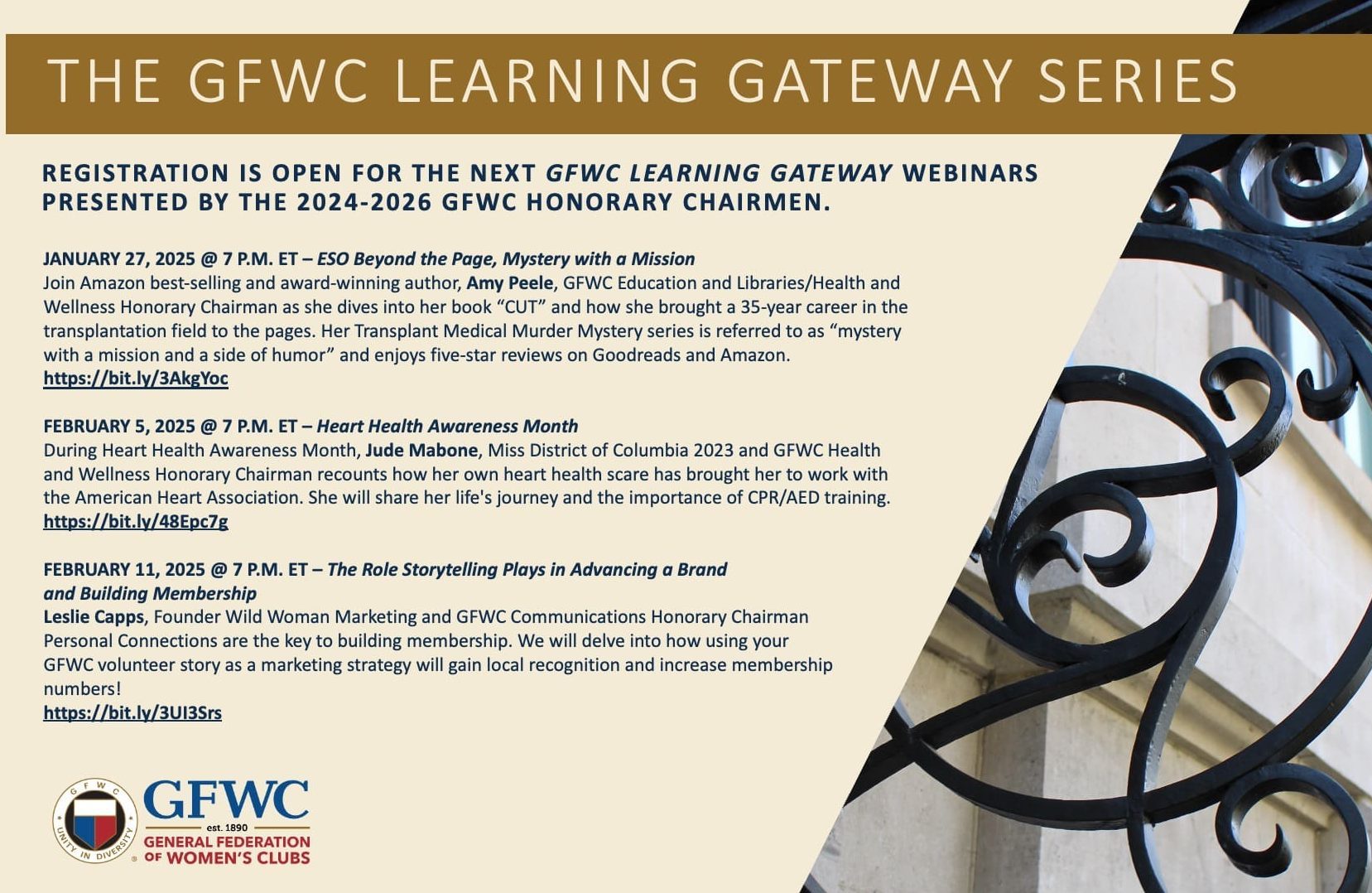 GFWC Learning Gateway Webinars